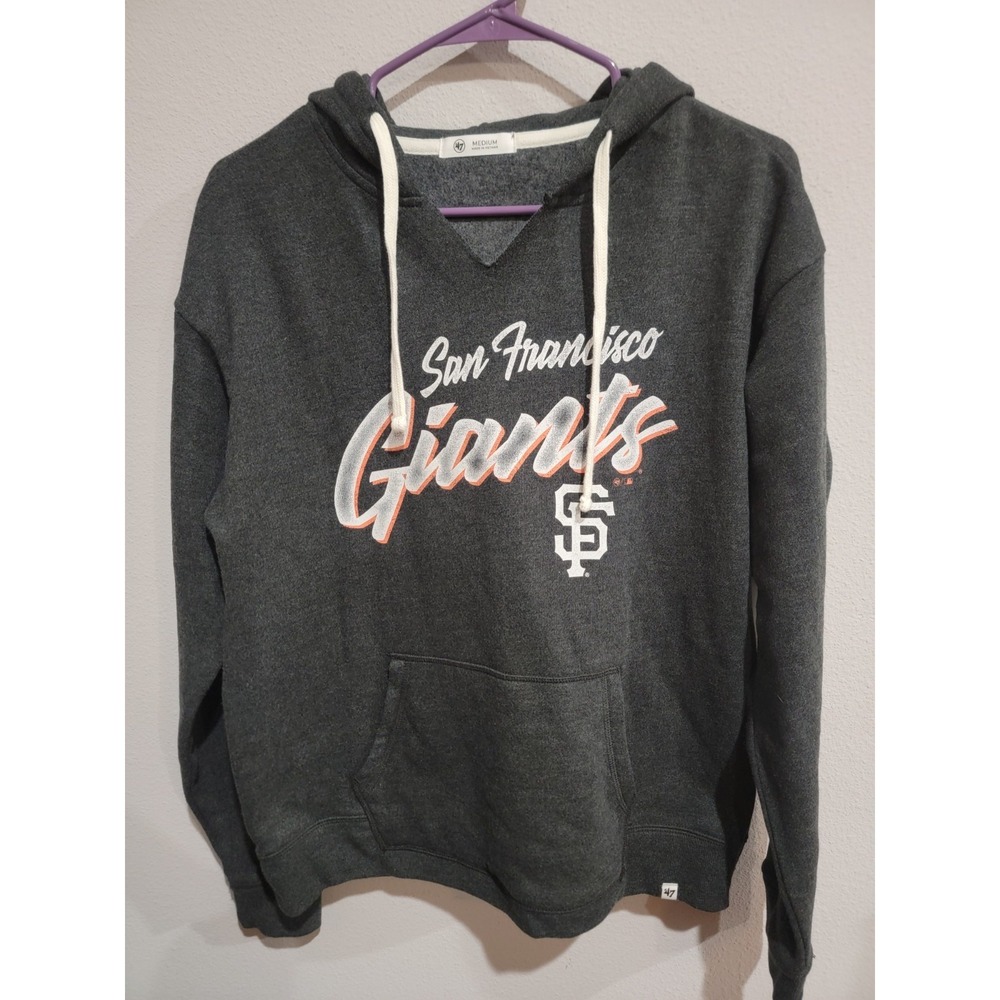 47 Brand San Francisco (SF) Giants Womens Flint Black Hoodie Size M NWT